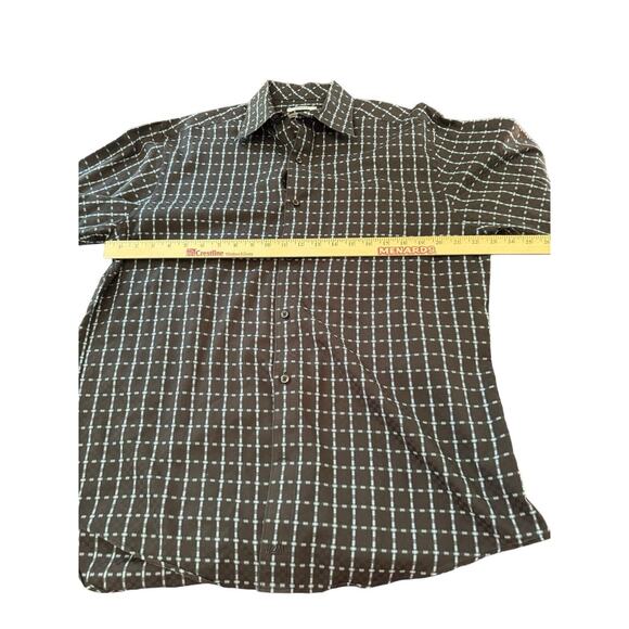 Johnston & Murphy Tailored Fit Dress Shirt Medium Long Sleeve Striped Flip Cuffs - Picture 4 of 7